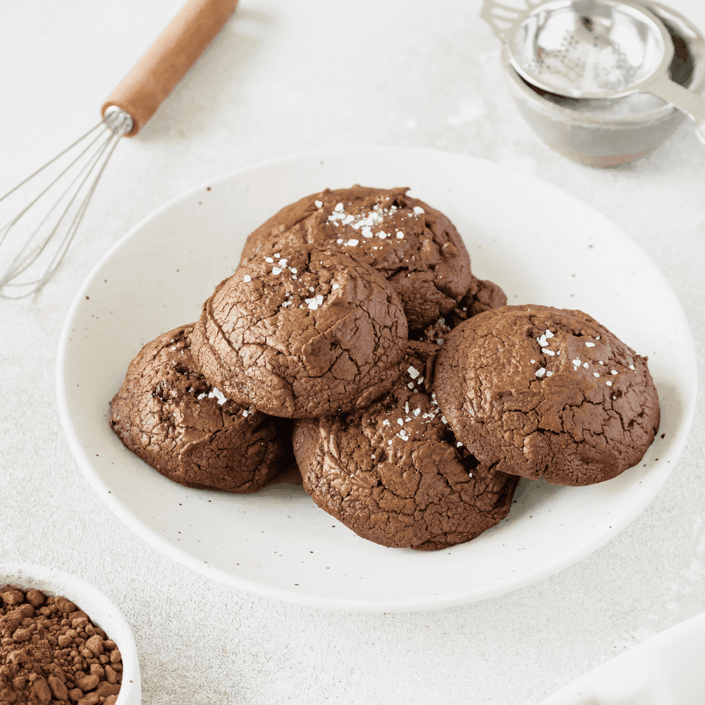 Fudgy Dark Chocolate Brownie Cookies